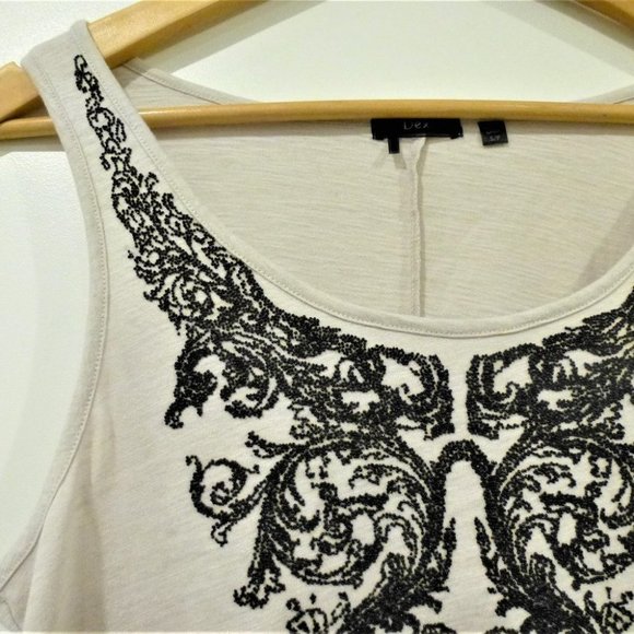 DEX Embelished Neckline High Low Tank - Picture 5 of 8